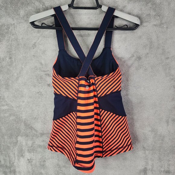 Womens Lululemon Athletica Striped Athletic Tank Top Sleeveless Size 4 - Picture 7 of 11